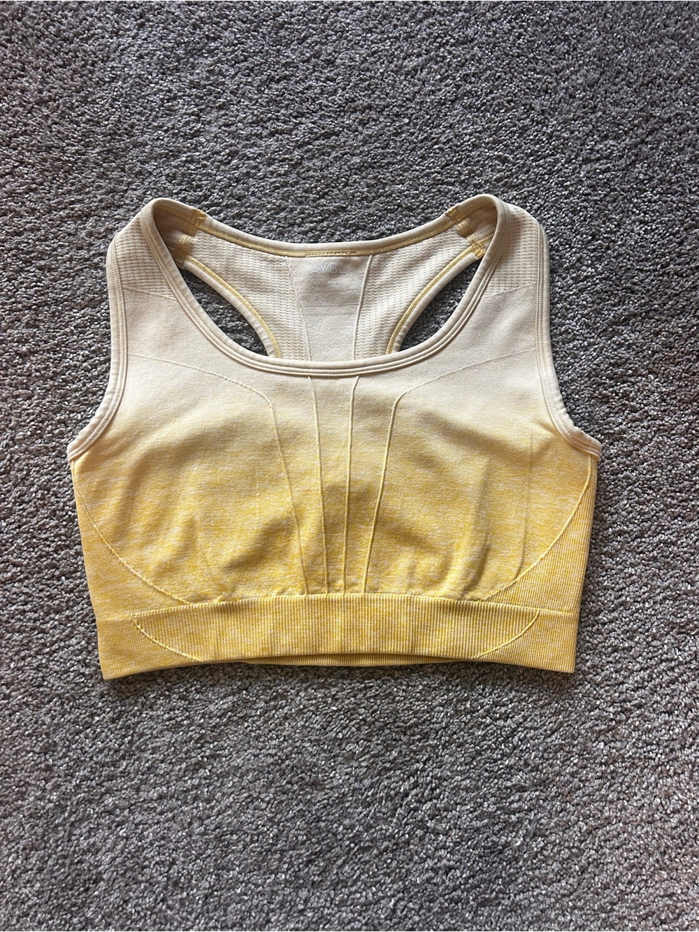 Aybl Ombre Yellow Sports Bra/cropped tank